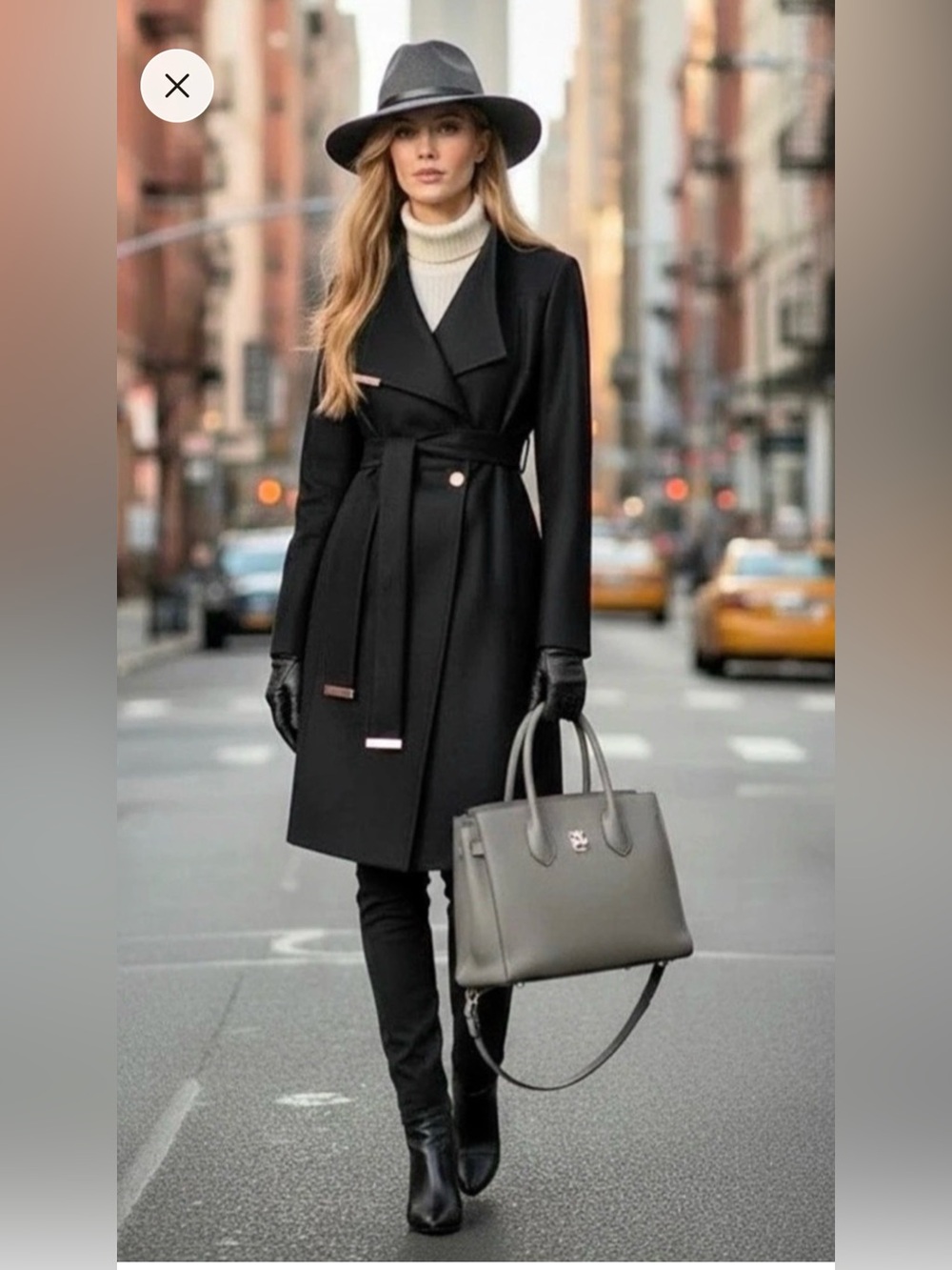 Ted Baker Kikki Wool Cashmere Blend Belted black Pea Coat
Size US 6
Ted baker 2